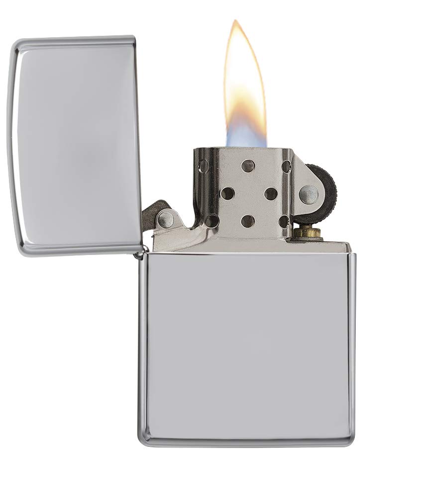 Zippo Classic Plain High Polish Chrome Lighter 1