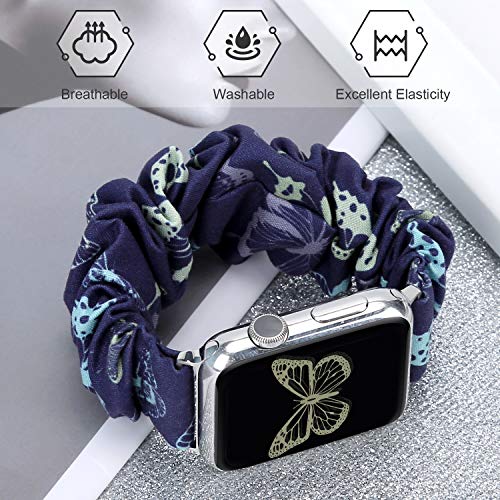 Image of Greatfine Scrunchie Band Compatible with Apple Watch Bands 38mm 40mm 41mm 42mm 44mm 45mm 46mm 49mm Women, Elastic Scrunchie Watch Strap for iWatch Watch Series 11 10 9 8 7 6 5 4 3 2 1 SE 3 2 Ultra 3 2