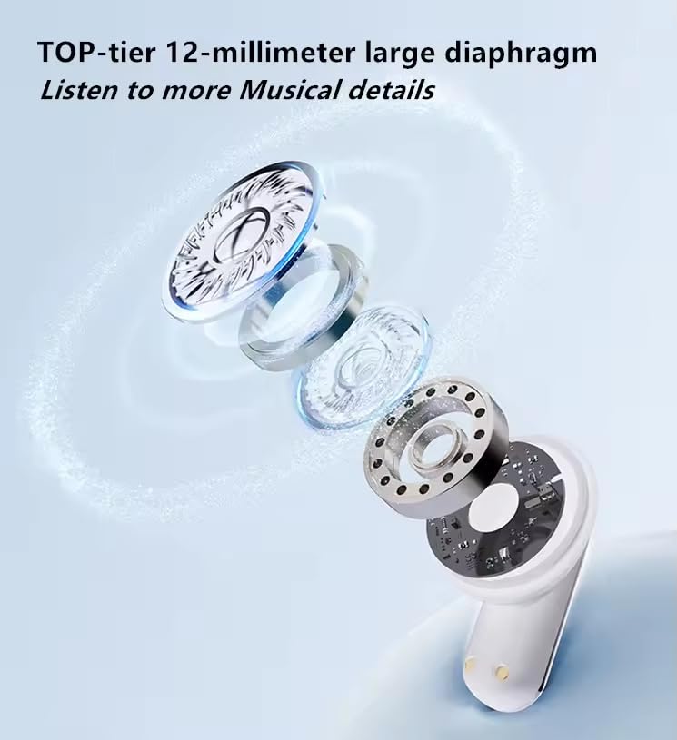 Auriculares inalámbricos para dormir, 2.5 g, ultraligeros, juego de auriculares duales con funda de carga, prevención de fugas de sonido DT5.0, controlador de 12 mm, batería de 30 horas