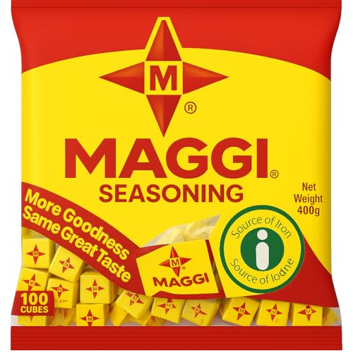 Maggi Seasoning Cubes (100 Cubes) 400g (Pack of 1) Authentic Nigerian Stock Cubes for Cooking Soups Stews & African Dishes Rich Umami Flavor Product of Nigeria Halal Certified