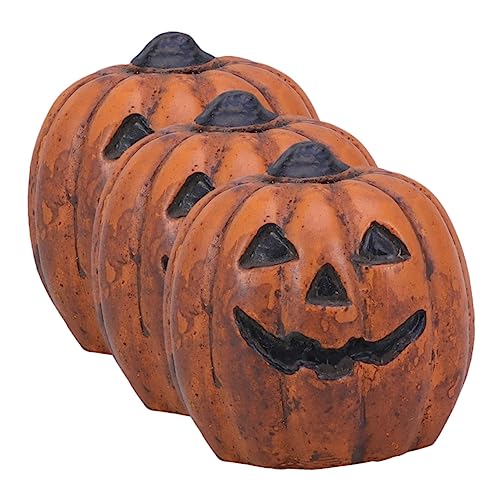 Cabilock 3 Piezas Calabaza De Resina Decoraciones De De Calabaza Calabazas Inflables Iluminar La Decoración De Calabaza Víspera De Todos Los Santos Adornos Calabaza Artesanal Orange