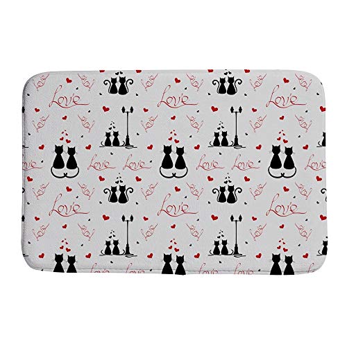 Alfombrilla de baño antideslizante y fácil de limpiar con diseño de gatos 2