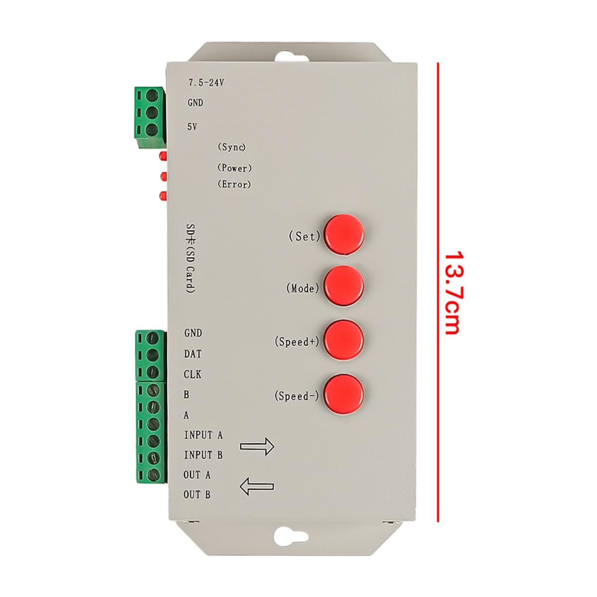 Laroal T1000S RGB Full Color Programmable Pixel Controller DMX512 SD Card DC5V -24V for Light Strip - Image 2