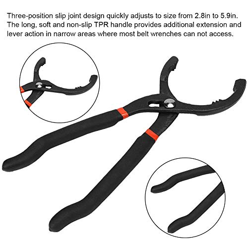 Gorgeri 2.8-5.9In Oil Filter Wrench Zig Zag Pliers Removal Wrench With Tpr Handle Car Repair Tool, Oil Filter Pliers #TOP7