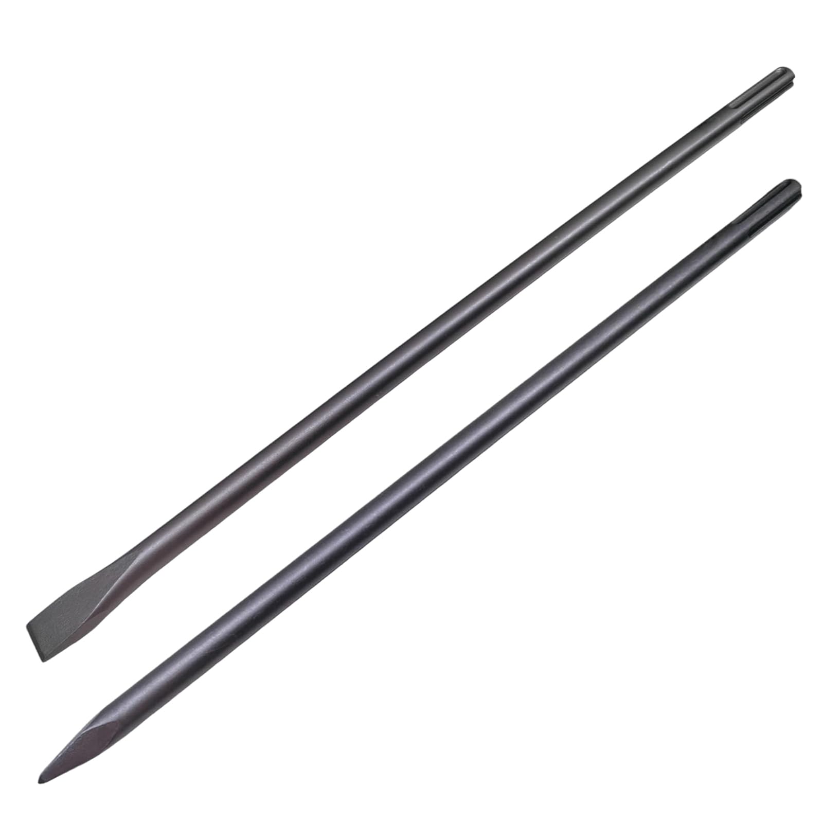 Phyxlyn 24-Inch SDS Max Set, 1 Inch Flat Chisel and Point Chisel, Ideal for Concrete Demolition, Tile Removal Tool for SDS-Max Hammer Drill Attachment