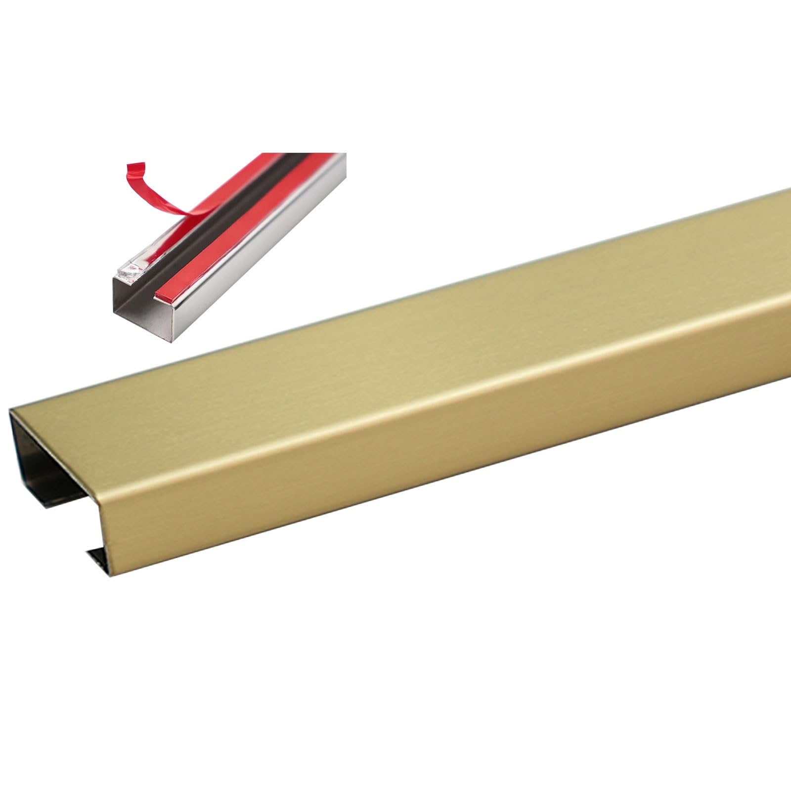 XBTGS Guaina per cavi autoadesiva, in acciaio inox, per 2, 3, 5, 7, 13, multicolore, varie dimensioni, giallo, 1 m, 15 x 10 mm