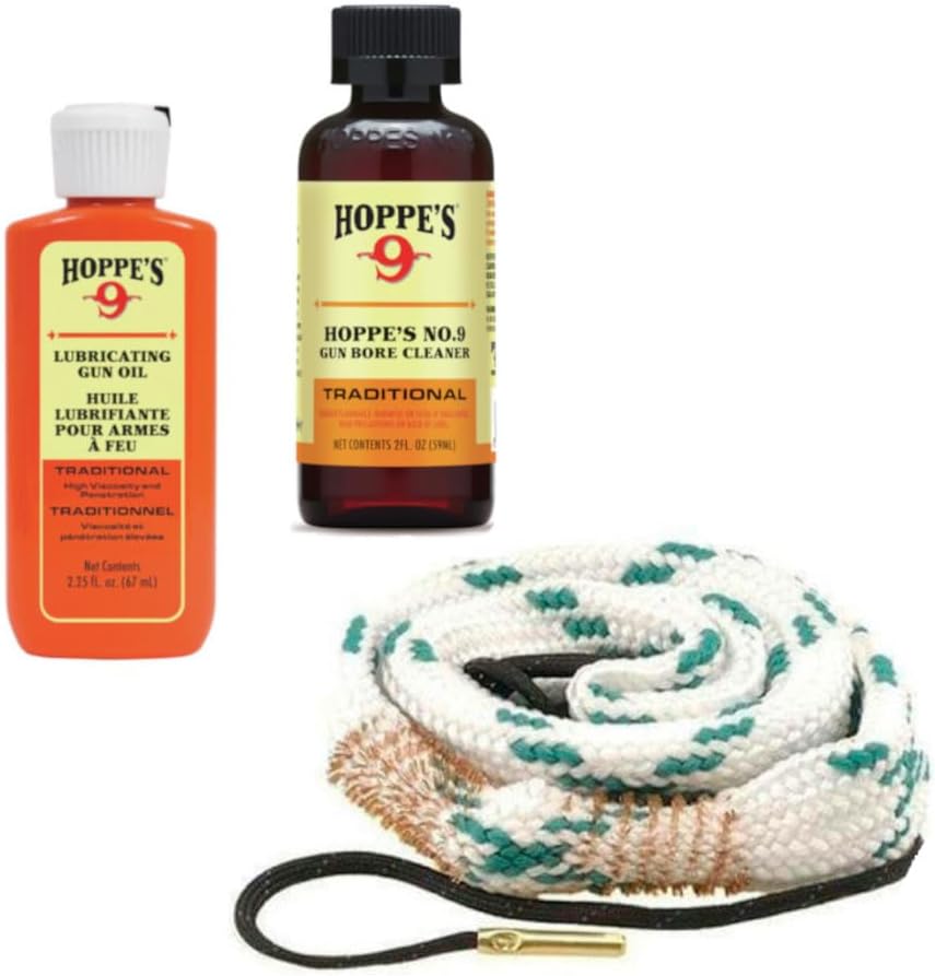 12 Gauge Shotgun Cleaning Kit with Snake, Bore Cleaner and Lube Oil
