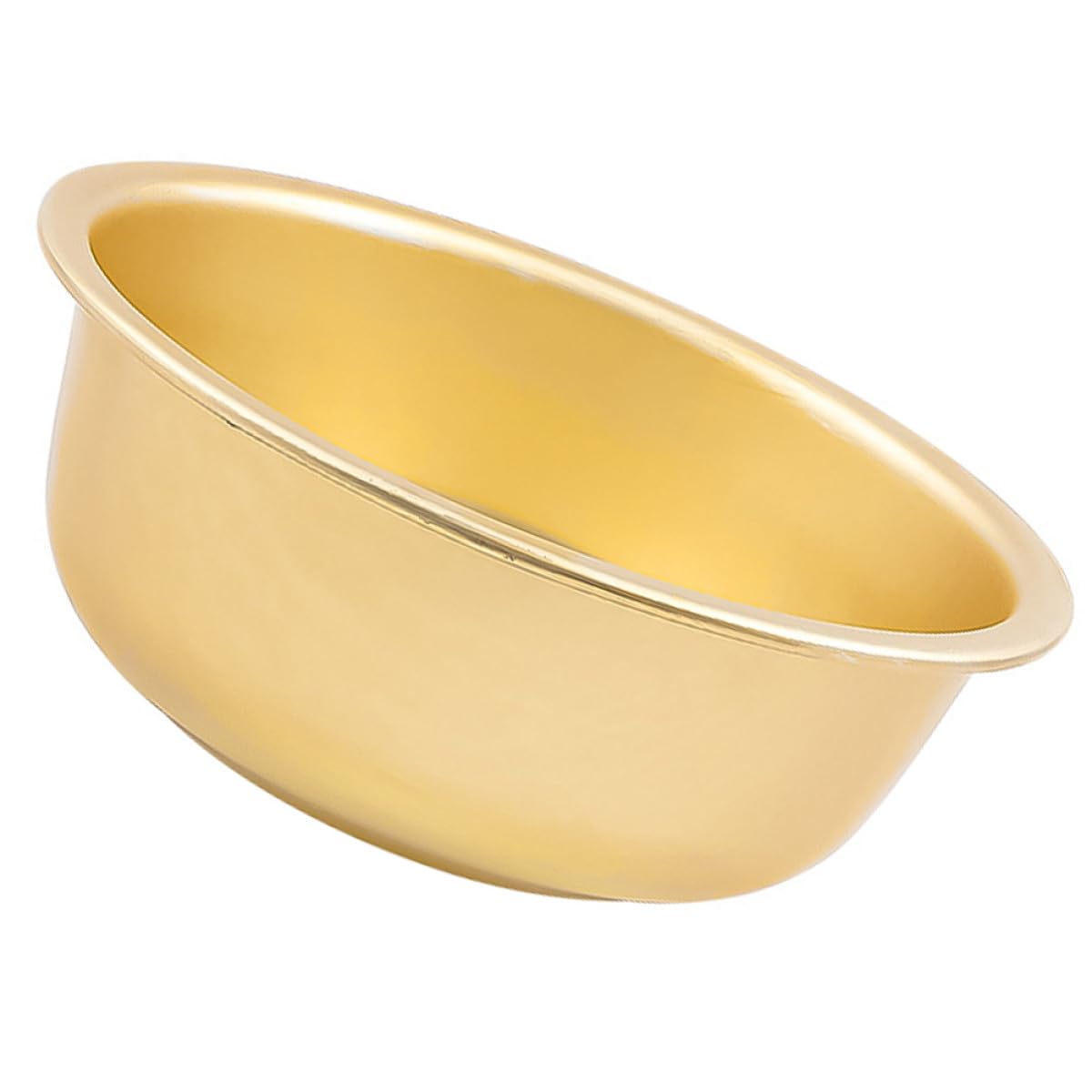 BESPORTBLE Cuenco Grande de Aluminio Dorado Capacidad Amplia, Seguro Acabado Fino, Cuenco Redondo Elegante para Sopa o Lavar Verduras en Cocina