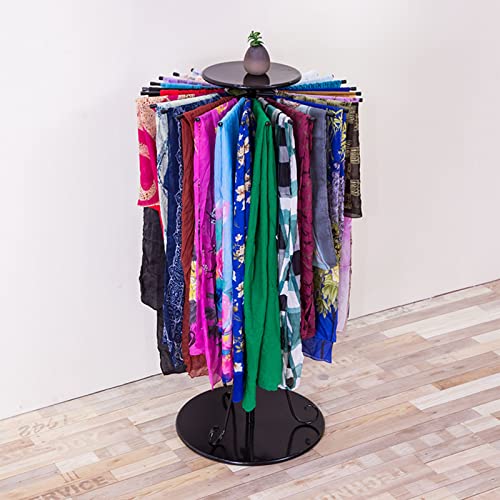 UWYTGF Scarf Display Stand,Rotatable Bracket Pivoting Scarf,Belt,Jewelry Organizer Rack,30/45 Arms Floor Storage Stand,Wall Racks for Hanging Clothes