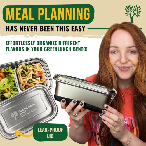 Image of GreenLunch Stainless Steel Bento Box for Adults & Teens, 6 Cup, 2 Piece