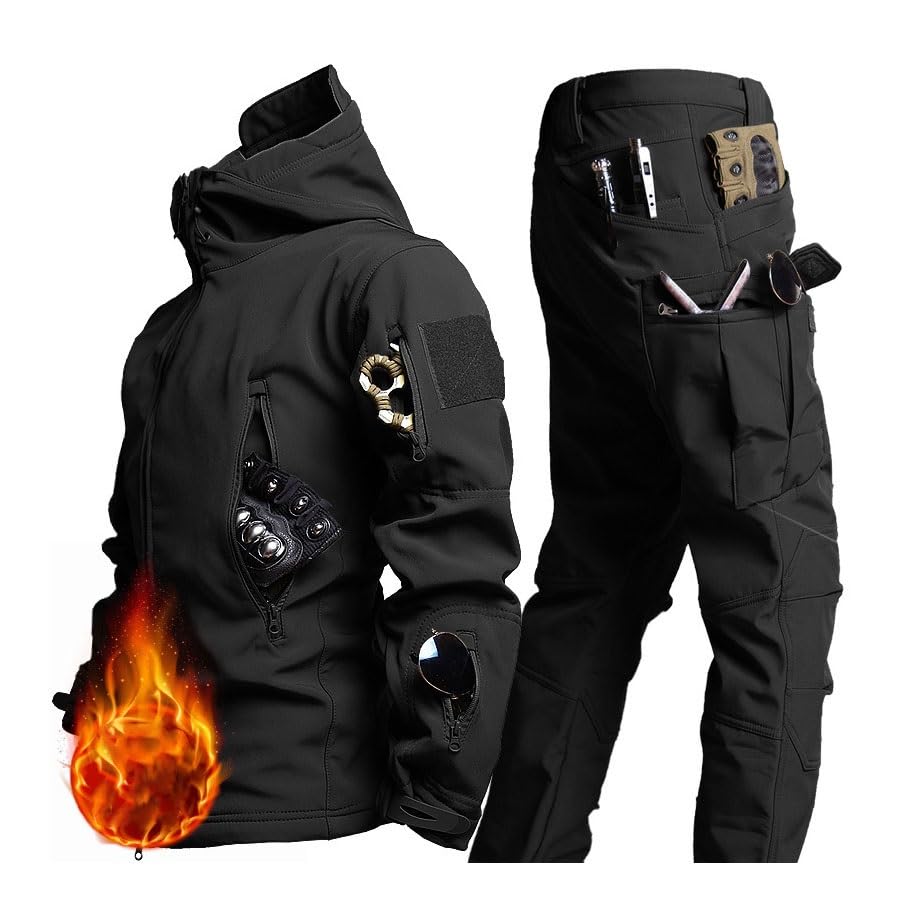 Windproof Waterproof Ski Suits Set, Men 2024 Winter Warm Wear Resisting Ski Jacket and Pant Set