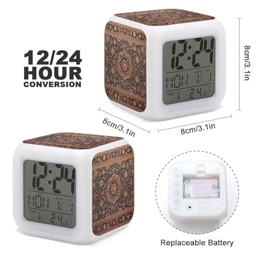 Reloj de escritorio con números grandes que facilita la lectura nocturna sin fatiga 3