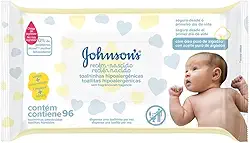 Lenços Umedecidos JOHNSON'S® Baby Recém Nascido, 96 unidades