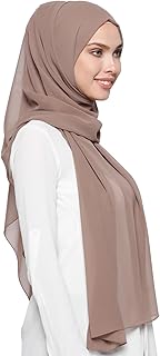Hijab Muslimisches Kopftuch Damen, Leichtes Chiffon Hijab Weiches Moderne Islamische Für Frauen Islamischer Schal Seidenwe...