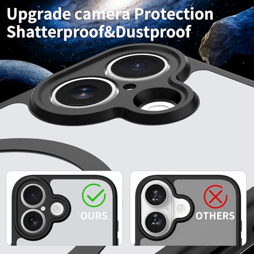 Image of Enflamo for iPhone 17 Case | Matte Frosted Ultra Hybrid | Hard Back Cover Compatible with Mag-Safe | Camera Bump Protection (Black)