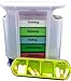 Produktbild M&H-24 Tablettenbox Pillenbox Medikamentenbox für 7 Tage - Pillendose Tablettendose Wochendosierer Woche 4-Fächer Morgens Mittags Abends Nachts Mehrfarbig 1 Stück