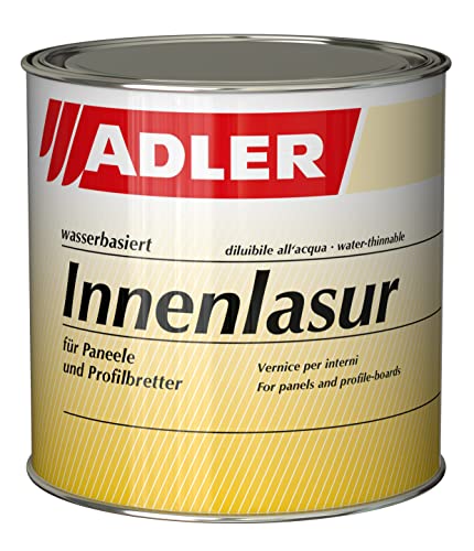 ADLER Innenlasur 375ml Farblos wohngesunde Holzlasur für innen Wohnraumlasur Wasserbasis