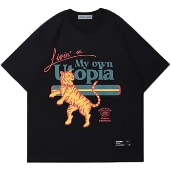 Aelfric Eden Mens Oversized T Shirts Tees Tiger Graphic Tee