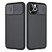 NILLKIN Funda Compatible con iPhone 12 Pro MAX, [Protección de la cámara] Estuche híbrido Parachoques Premium no voluminoso Delgado Funda rígida para PC Compatible con iPhone 12 Pro MAX 6.7"-Negro