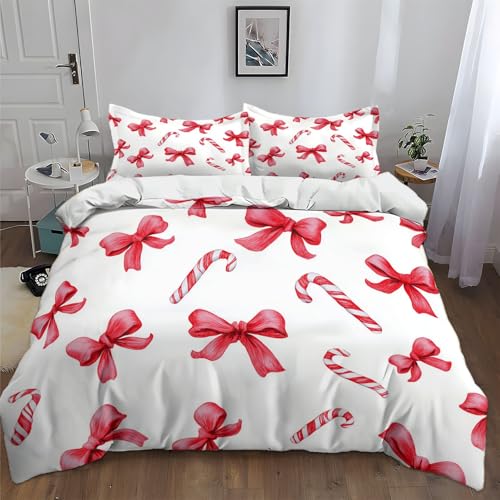 Generisch Weiß Bettwäsche 135 x 200 cm Weihnachts Zuckerstange...