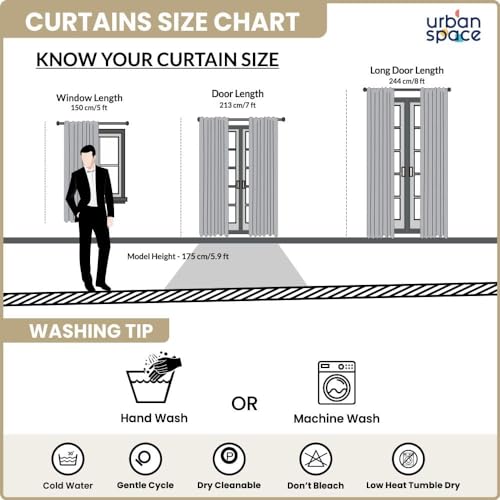 Image of Urban Space Sheer Solid Curtain for Door, 35-40% Room Darkening Curtain with Tieback and Eyelet Hanging Style, Set of 1 Decorative Curtains for Home Decor (Buttercream with pom pom, Door-8ft)