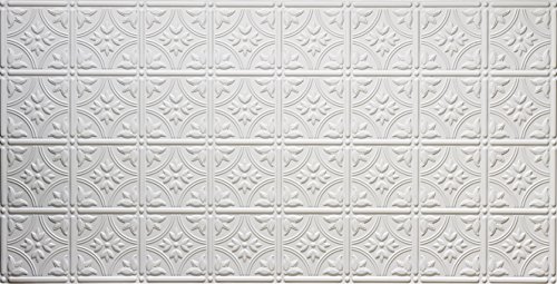 Global Specialty Products 209W Traditional Tin Style Panels for Glue-Up Installation, Matte White