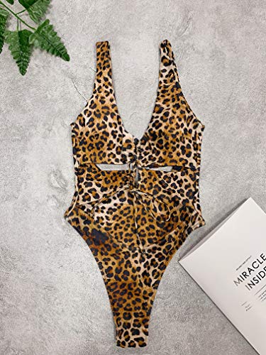 CHYRII Women's Sexy Cutout Lace Up Backless High Cut One Piece Swimsuit Monokini2