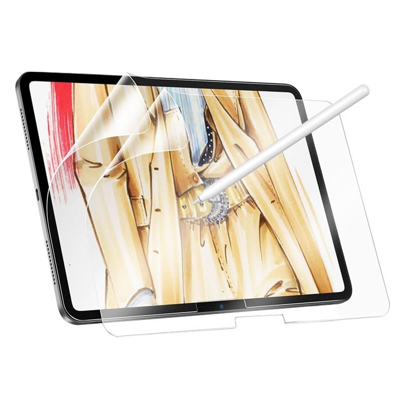 2 Piezas Protector Pantalla Papel para iPad Air 11 Pulgadas M3 M2 2025 2024 7ª 6ª Generación, Protector Efecto Papel, Protector PET Mate Antirreflejo con Sensación Escritura Real con Apple Pencil
