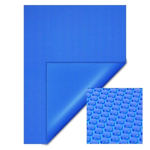 Cubierta Solar Piscina Isotérmica Azul Rectangular 4X6M Lona Térmica Protectora Cobertor Piscina