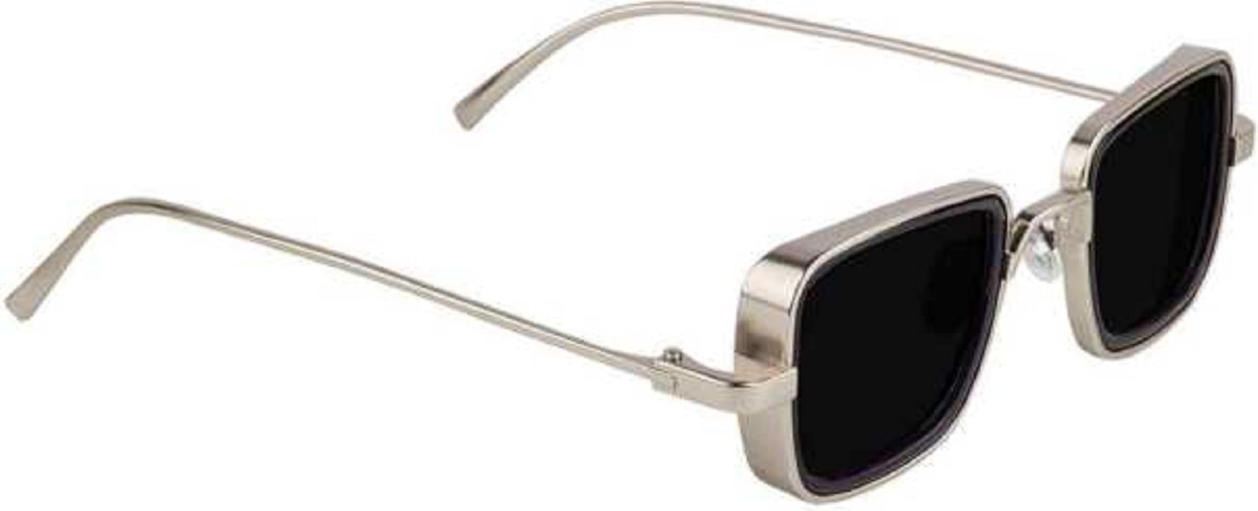 Full-frame Unisex Casual Silver Metal Adult Square Sunglasses, Black Polarized UV Protection Lens-image-37