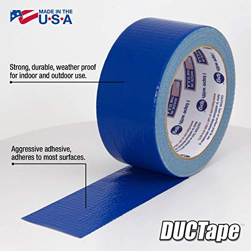 Image of IPG JobSite DUCTape, Colored Duct Tape, 1.88 inch x 60 yd, Blue (Single Roll)