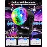 Luditek 2-Pack Portable Sound Activated Party Lights Indoor, Battery Powered/USB Dj Disco Ball Strobe Lights for Car Room, Adults Gifts, New Years Eve Party Supplies 2025 Christmas Decorations - Image 5