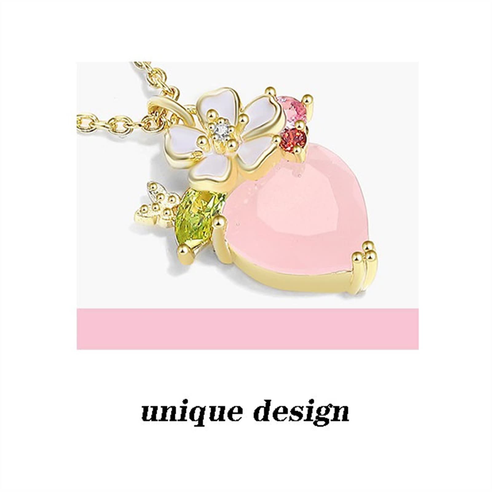 Collar Creativo Serie Fresa Collar De Plata 925 Mujeres Dulces Cadenas De Clavícula para Mujer Decoraciones para El Cuello De Verano Collar para Mujer