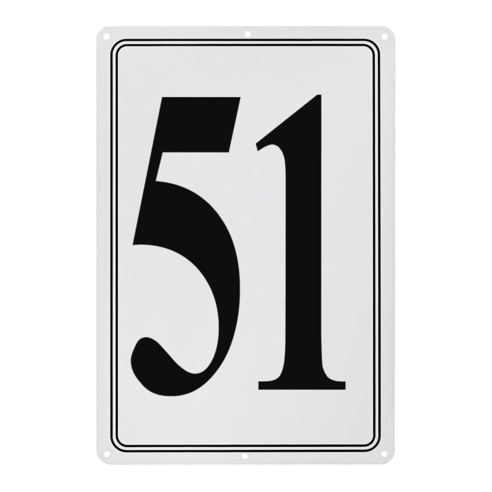 M METERXITY Aluminum Number Sign 51, 11.8 Inch House Numbers and Metal Letters, Parking Spot Letter Signs