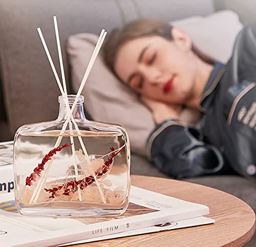 1 Pcs 200Ml/7Oz Glass Clear Diffuser Bottle Jar Essential Oil Diffuser Bottle Aroma Bottle Fragrance Vase Use With Essential Oils Replacement Diffusers Reed Sticks For Aromatherapy #TOP3