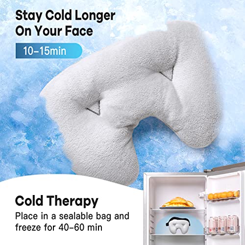 Weighted Eye Mask For Migraine Relief, Soft Cold Compress Sleeping Mask For Men Women, Stress Relief Cold Eye Masks For Dark Circles And Puffiness, Sleep Eye Mask With Glass Beads #TOP3