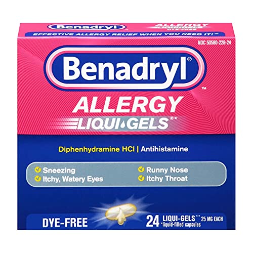 Benadryl Allergy Dye-Free 25 mg Liqui-Gels 24 ea (Pack of 3)
