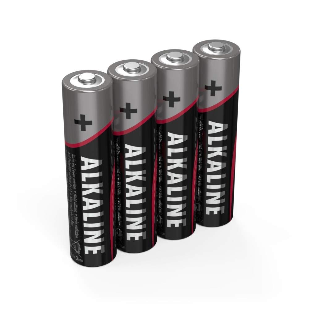 ANSMANN AAA Size Batteries [Pack of 4] Long Lasting Alkaline Disposable AAA Type 1.5V Battery For Cordless Phone Handsets, Toys, Digital Cameras, Remote Controls & Game Consoles
