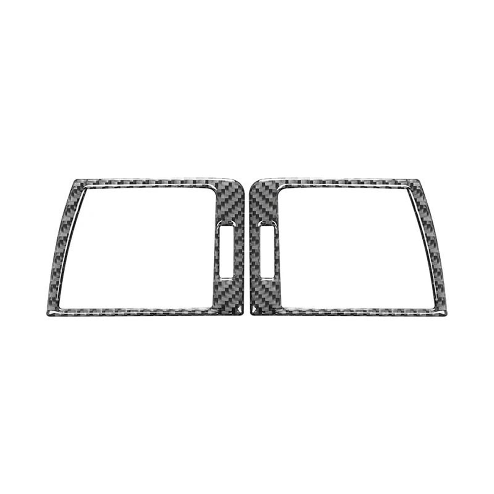 for 3 Series E46 1999-2004 Car Dashboard Panel Left Right Air Vents Trim Frame Cover Stickers OOPUHKSY(Black)