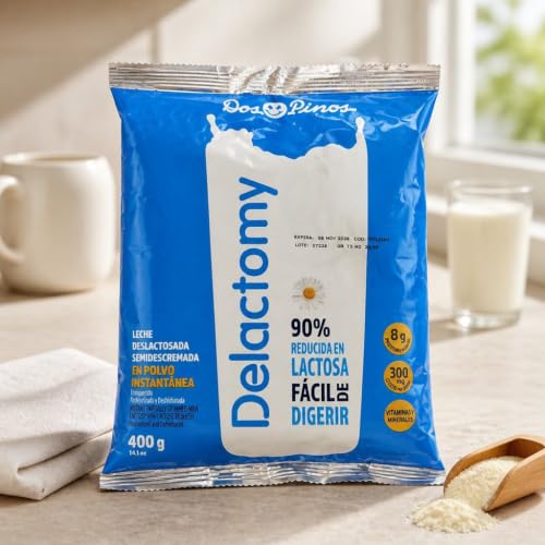 Delactomy Instant Lactose-Free Powdered Milk 90% Lactose Reduced Semi-Skimmed 400g