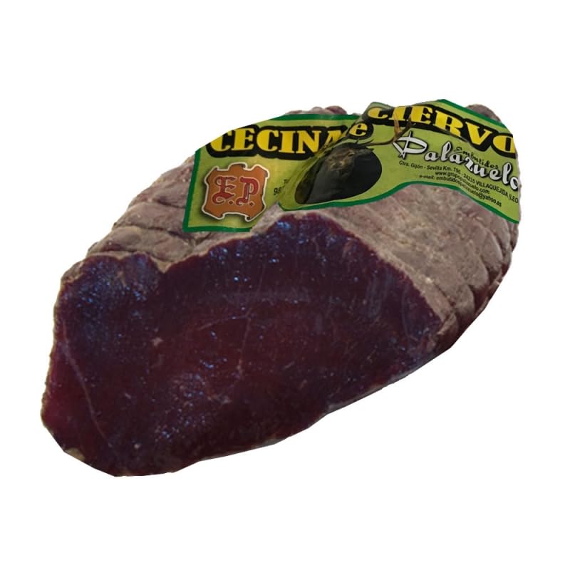 Cecina de Ciervo Gourmet, Taco 500 Gramos, Envasada al Vacío. Auténtica Cecina de León Curada.