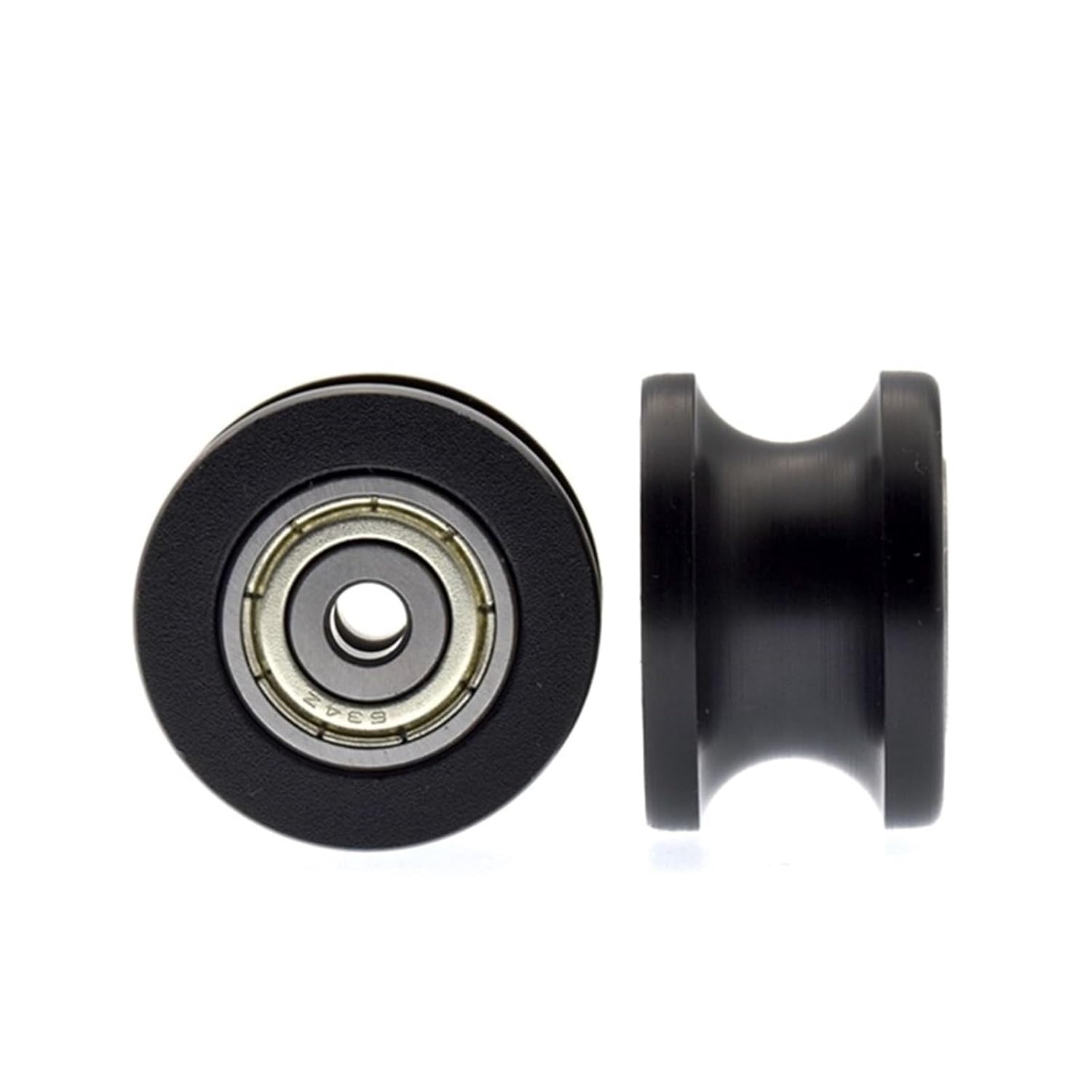 10pcs U Groove POM Plastic Coated Bearing 634ZZ 4 * 25 * 16.5mm Track Guide Roller Wheel Nylon Wrapped Pulley