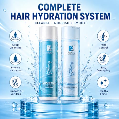 Image of Deep Cleansing & Hydrating Conditioner AND Shampoo For Softening, strengthening & moisturising Hair, Natural | Paraben-free| Silicone-free (COMBO, 600ml) (COMBO)