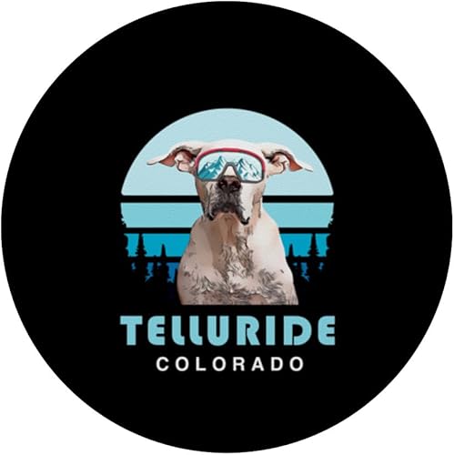 Miniatura 3 de Dogo Argentino Winter Ski Telluride Colorado Dog Lover PopSockets Standard PopGrip