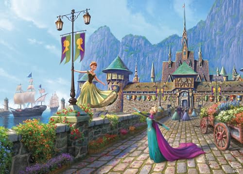 Ceaco - Thomas Kinkade - Disney - Frozen Celebration in Arendalle - 1000 Piece Jigsaw Puzzle