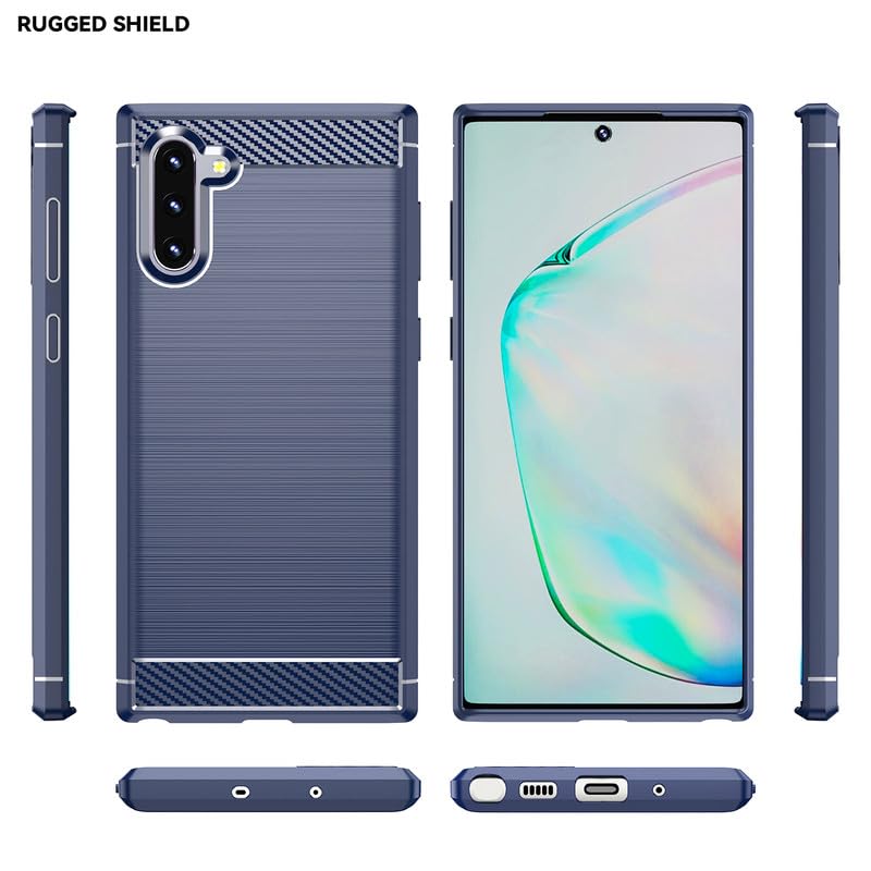 Image of Hybrid Carbon Fiber Back Case for Samsung Galaxy Note 10 (Blue)