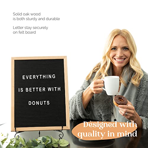 Felt Letter Board With 680 Letters, Numbers & Symbols, 16 X 12 Inch, Changeable Message Board For Quotes, Notes & Announcements, Wood Frame, Farmhouse Decor Wall And Tabletop, 2 Storage Bags, Black #TOP4
