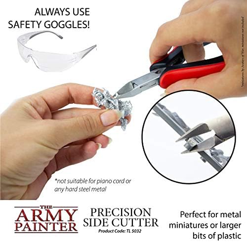 The Army Painter Hobby Tools Precision Side Cutter, Stainless Steel Flush Cutter, Side Snips, for Plastic, Resin and Metal Miniatures, for Tabletop Wargaming and Roleplaying DND Mini Figures