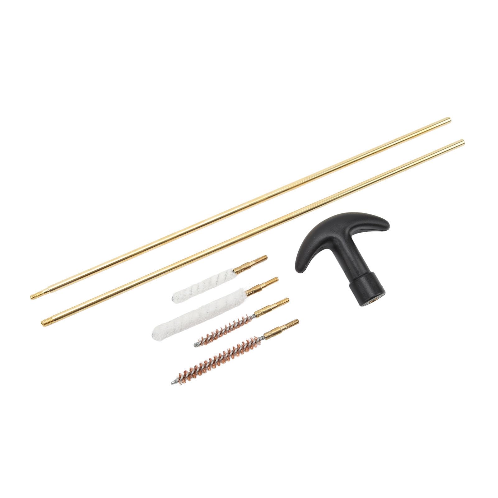 Varilla de Limpieza de Pistola, Kit de Varilla de Limpieza de Barril Limpiador de Tubos de 4,5 Mm y 5,5 Mm Mango Desmontable de Cobre Cepillo de Varilla de Limpieza de Tiro para