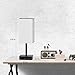 Alimentata Bedside Table Lamp with Touch Control & USB C+A Charging Ports LED Desk Lamp with 2 AC Outlets, Minimalist Nightstand Light with Black Fabric Shade for Bedroom, Living Room, Office, White